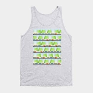 Cars and trees pattern Tank Top